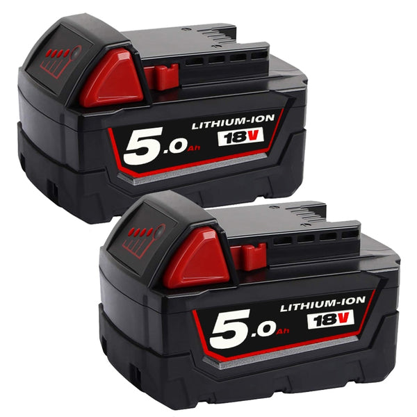 18V 5.0Ah Replacement for Milwaukee M18 XC Lithium Battery 48-11-1860 48-11-1850 48-11-1840 48-11-1820 Rechargeable Batteries