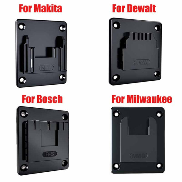 5pcs Wall Mount Machine Storage Rack Electric Tool Holder Bracket Fixing Devices Fit For Makita Bosch Dewalt Milwaukee Tool Base
